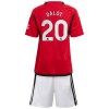 Conjunto (Camiseta+Pantalón Corto) Manchester United Dalot 20 Primera Equipación 23-24 - Niño